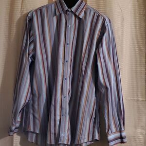 Johnston and Murphy Tailored fit 100% cotton button up shirt